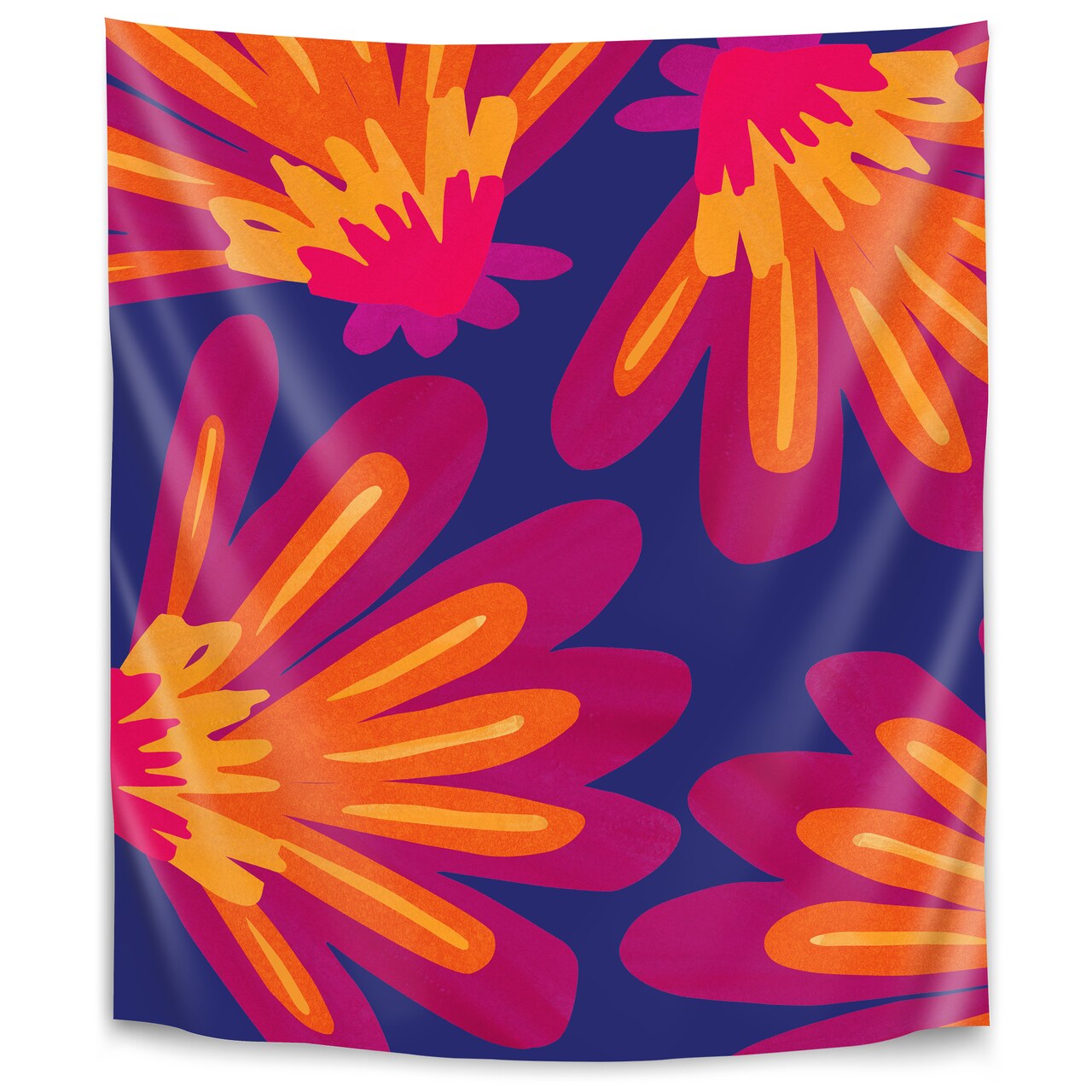 Bold Folk Floral by Modern Tropical  Wall Tapestry - Americanflat
